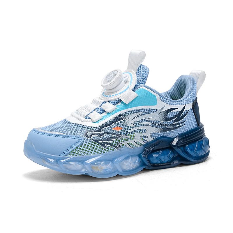 Elementary school students running shoes children's low-top sports shoes boys' rotating buckle 2027 leather spring travel classmates running shoes