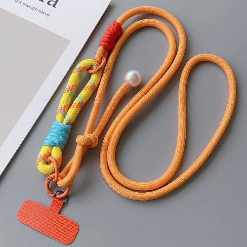 Mobile Phone Lanyard Colorful Long Pearl Messenger Can Carry Men and Women Outdoor Mountaineering Strap Strong Card Anti-lost Adjustable