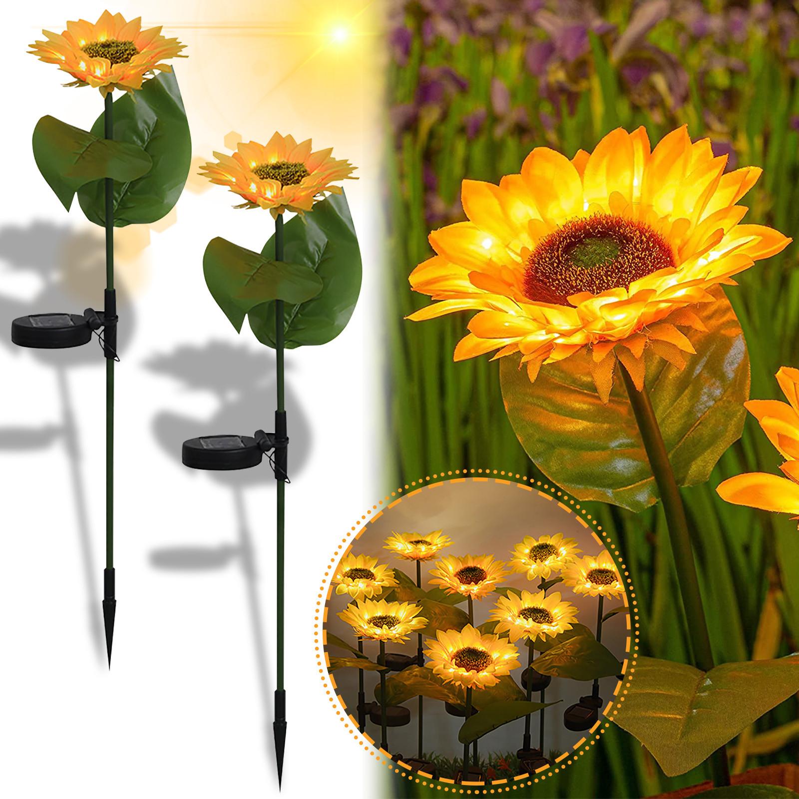 

Подсолнух Форма Солнечные светодиодные светильники, Подсолнечник Солнечные садовые огни Наружный декор