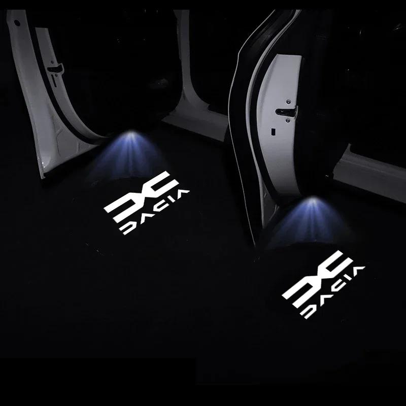 Auto Tür LED HD Willkommen Courtesy Schatten Projektor Lampe Logo Licht für Dacia Duster Logan Sandero 2 Mcv Sandero MK Cilo Stepway
