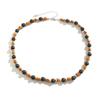 Retro Boho Drewniany Koralik Kamienna Łańcuszkowa Naszyjnik dla Mężczyzn Punk Prosty Krótki Choker na obojczyk Akcesoria Y2K Biżuteria Modowa Prezent Impreza