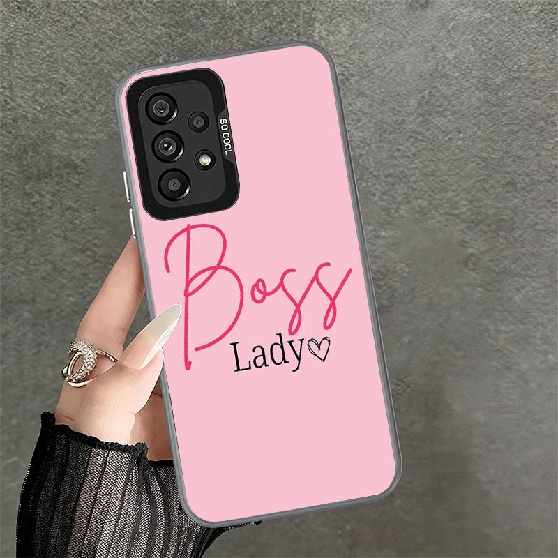 Girl Boss Lady Pink Soft Phone Case for Samsung A17 A16 A15 A14 A13 A57 A56 A55 A54 A53 A37 A36 A35 A34 A33 A26 A25 A24 A23 A52