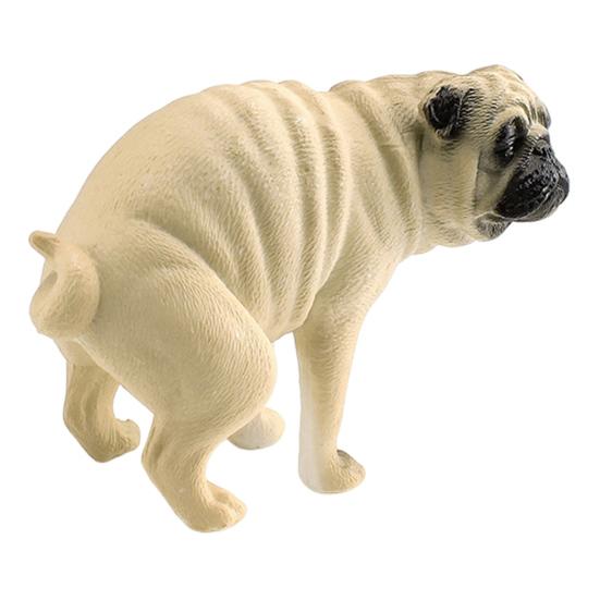 Simulated Dog Model PVC Sleeping Pooping Pug Shiba Figurine Statue Sculpture Home Office Desktop Decoration Ornament Kids Educational Animal Toy