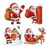 Holiday Wall Sticker Christmas Santa Claus Switch Sticker, Light Decal for Xmas Holiday, Easy Peel Stick Removable Self-Adhesive Living Room