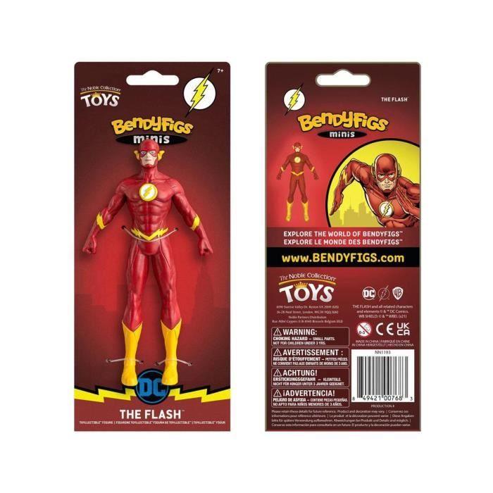 Figurine flexible bendyfigs flash 14 cm - noble collection - dc comics - mixte - a partir de 14 ans - intérieur
