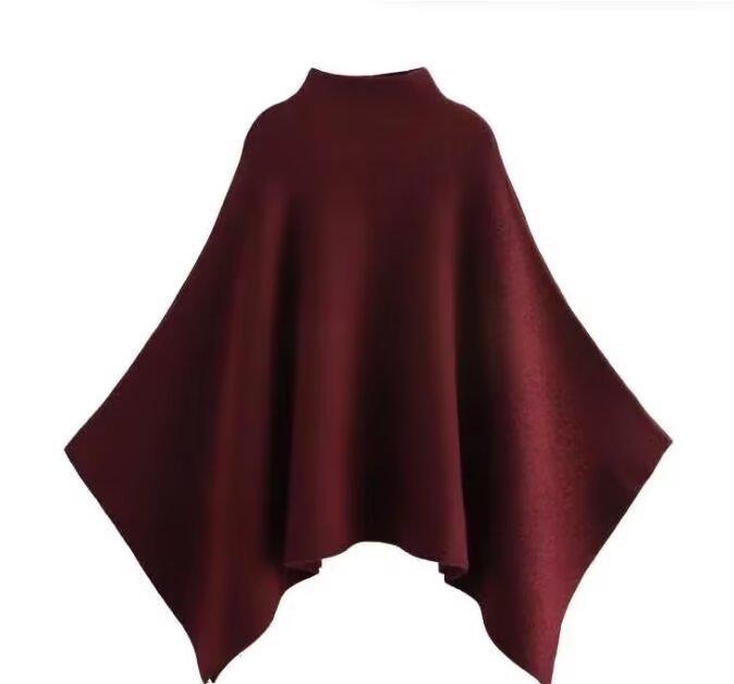 European and American Style, New Women's Clothing, Foreign Style Stand-up Collar Knitted Cape Jacket 3739/324/700