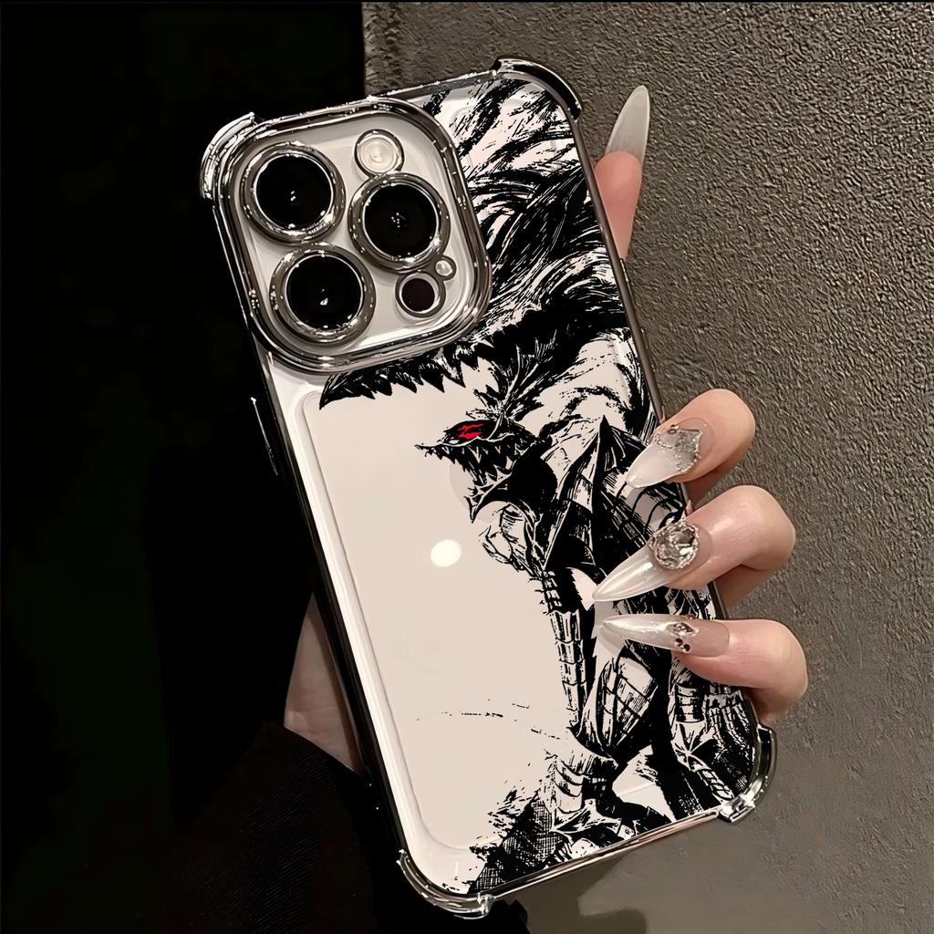 Anime B-Berserk G-Guts New Plating Case For Samsung S25 S24 S23 S22 S21 S20 FE Note20 Plus Ultra 4G 5G Anti Fall Back Cover