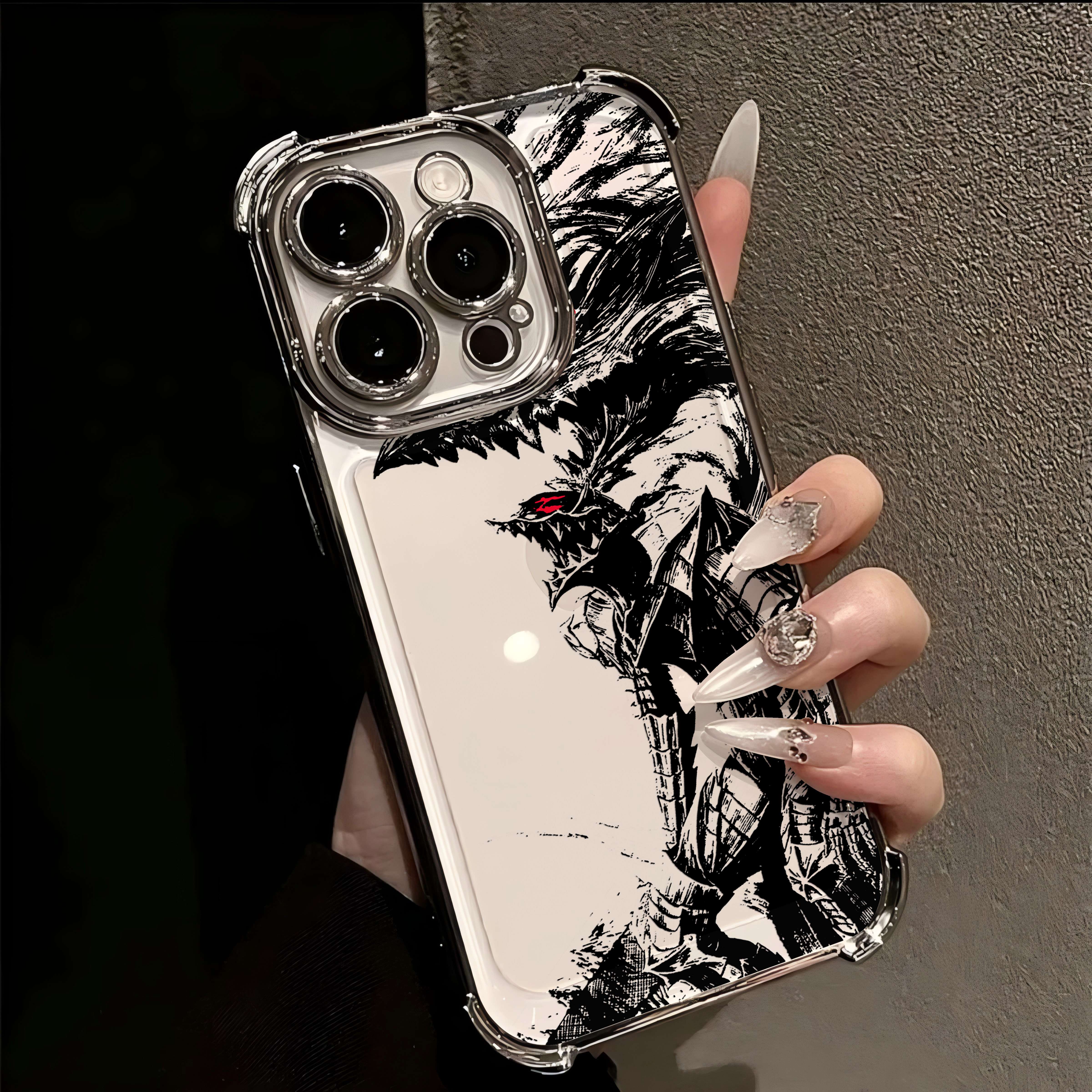 

Anime B-Berserk G-Guts New Plating Case For IPhone 16 15 14 13 12 11 Pro Max X XR XSMax 7 8 6 Plus Anti-Fall Back Cover iPhone 14