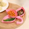 1pc-Three-Compartment Dipping Sauce Dish, Multi-Purpose Condiment Server for Hot Pot,  Flavor Plate  for Restaurant and Home Use