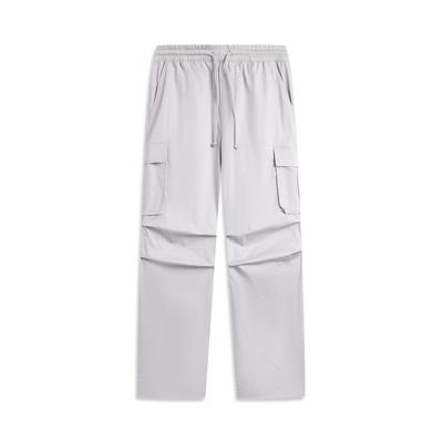 Li Ning X Palace Museum Collaboration Chinese Culture Series Sports Fashion Versatile Straight Leg Casual Pants Men Bottoms Gray AKXV383-1