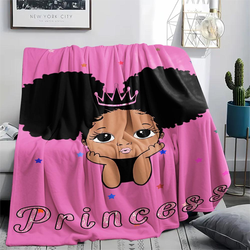Princess and Little Bear Print Flannel Blanket,High Quality Comfortable for All Seasons,Home Decor,Warmth and Comfort,Perfect for Christmas Gifts