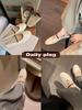 Women's Shoes Soft Round Head Shallow Mouth Thin Line with Grandma Single Shoes Flat Mary Jane Shoes