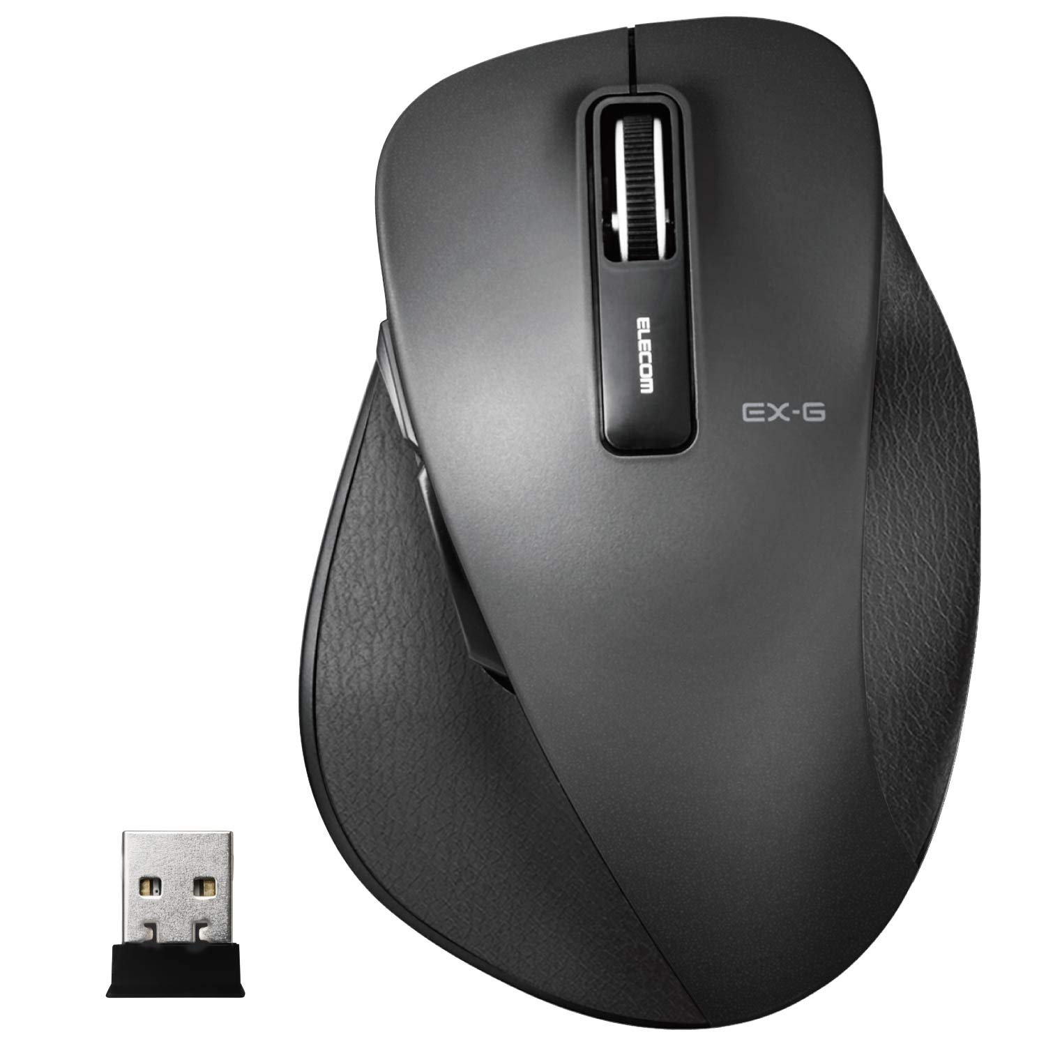 

ELECOM Wireless Mouse (Receiver Included), Medium Size, 5 Buttons (Back and Forward Buttons), Blue LED, Perfect Grip, Black, M-XGM10DBBK