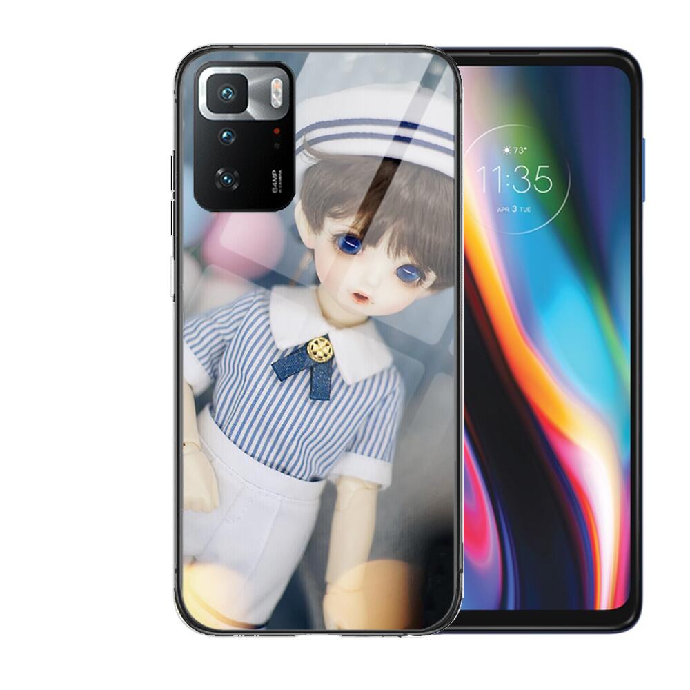Krajews Bambole Spaventose cover Guscio in Vetro Temperato Custodia per Telefono Per XiaoMi Redmi Note 10 9S 8 7 6 5 A 10t Pro 9T Cover Pre Custodie