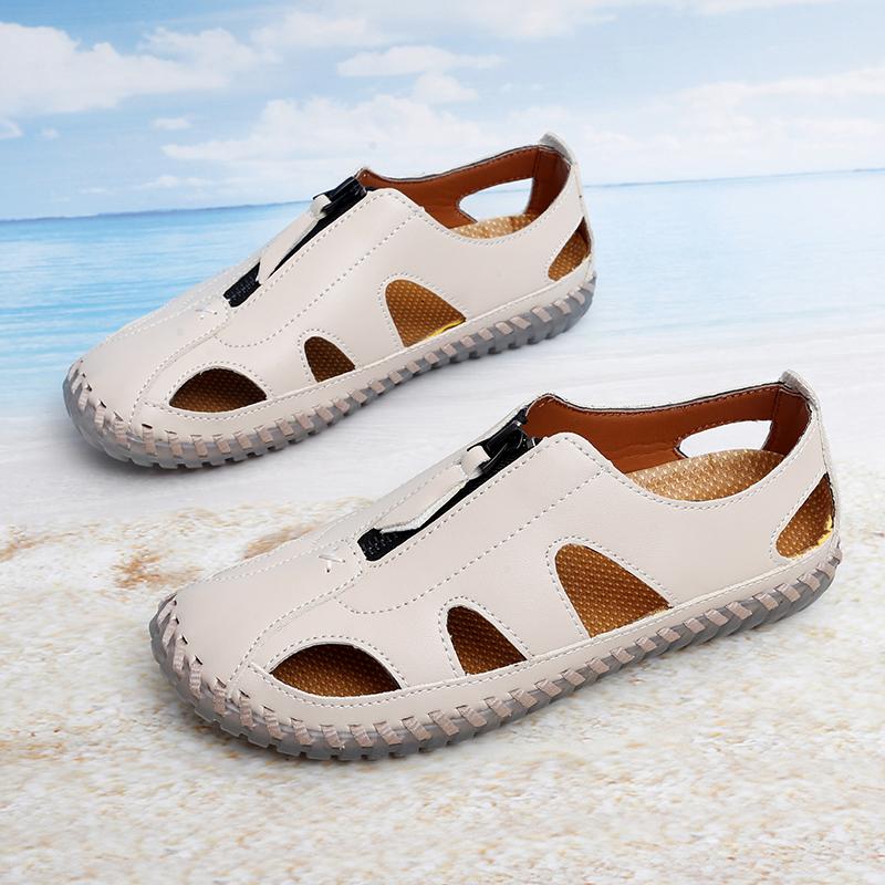 Women's Leather Sandals Casual Shoes Summer Beach Sandals