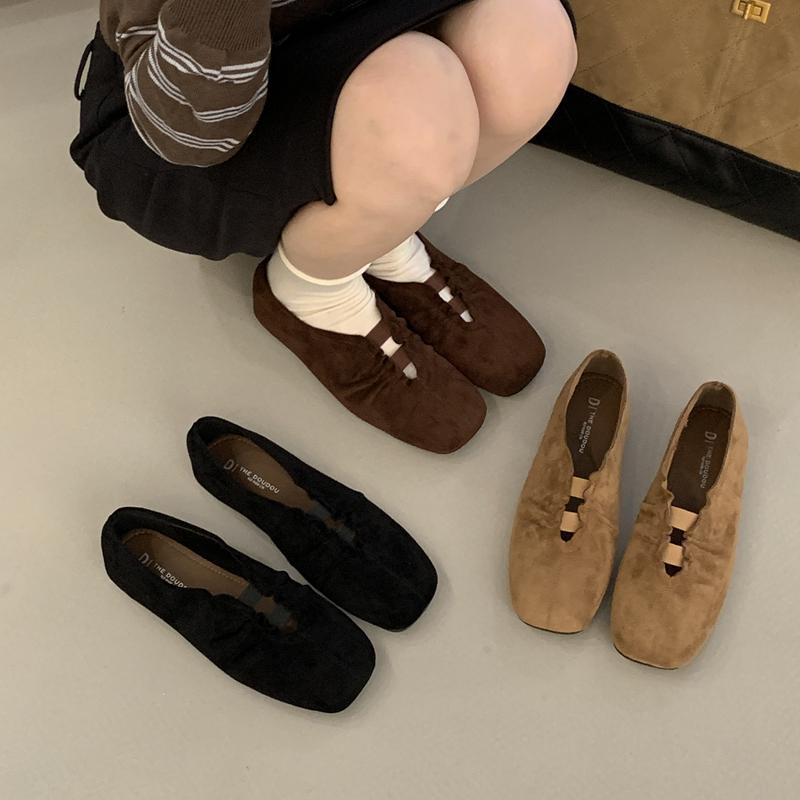 Fashion SUOJIALUN 2025 New Brand Women Flat Shoes Round Toe Slip On Ladies Elegant Laofer Shoes Soft Flat Heel Ladies Elegant Mary Jane