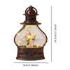 Christmas LED Lantern Xmas Night Light Glitter Gift Lighted for Garden Decorative Desk