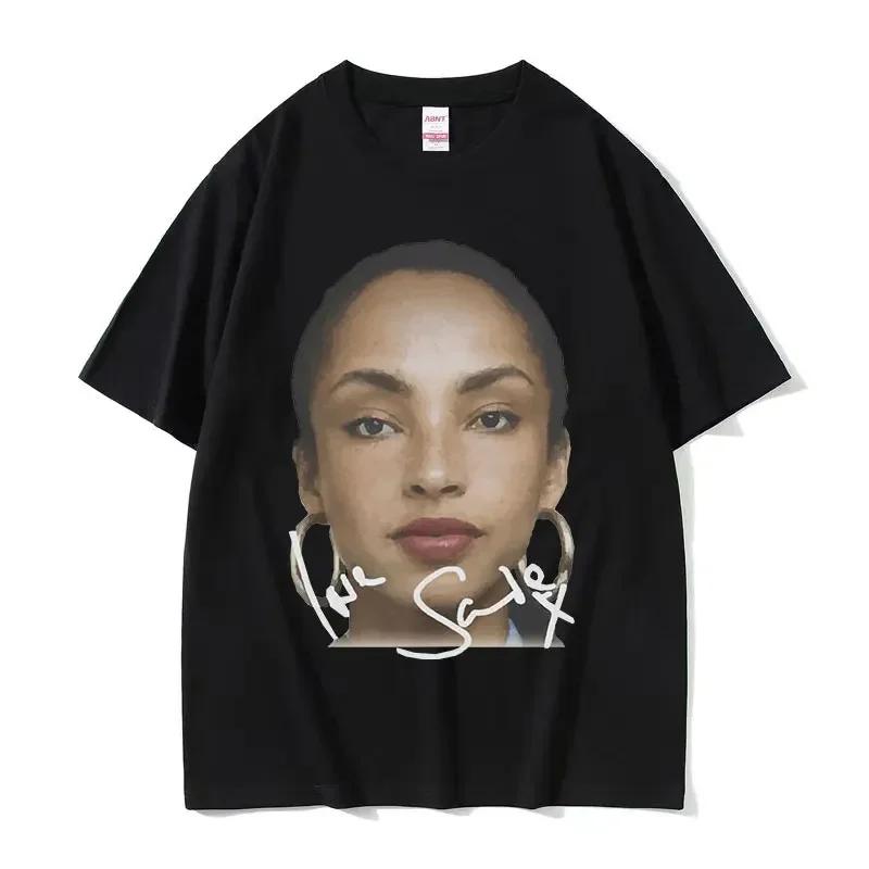 90. roky Speváčka S-Sade Potlač Grafické Tričko Dámske Hip Hop Vintage Krátky Rukáv Tričká Streetwear