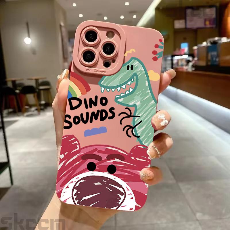 Graffiti Lotso Winnie Pooh Dinosaur Pattern Case For Samsung Galaxy S25 Ultra S24 S23 S22 Plus S21 S20 FE A55 A54 A15 A35 Cover