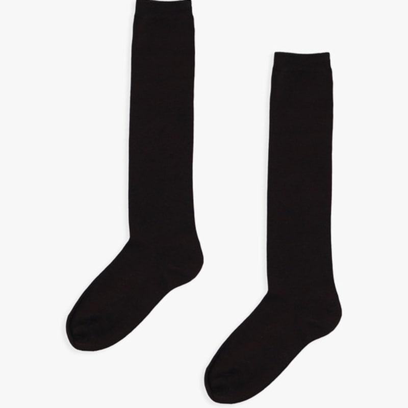 Pink PINEAPPLE [2EA 1SET] BASIC KNEE HIGH SOCKS_BROWN