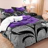 Purple Rose Duvet Set Romantic Flower Bedding Flower Three-Piece Valentine'S Day Couple Gift