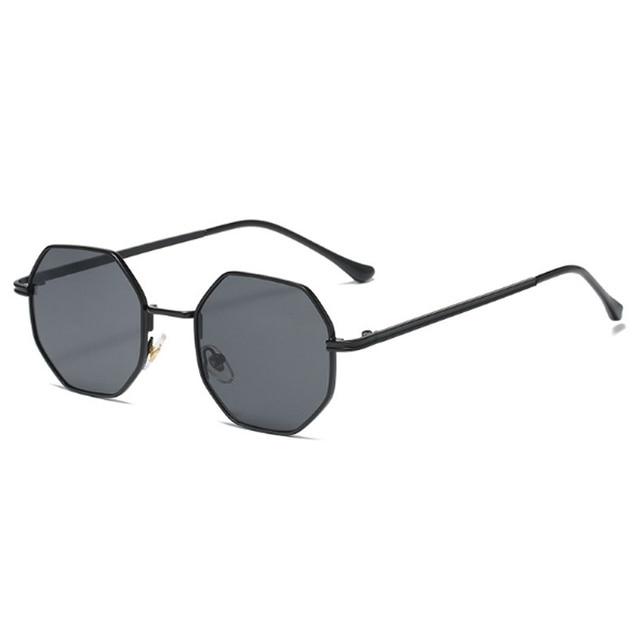 Luxusní čtvercové sluneční brýle Muž Žena Móda Malý rám Polygonové sluneční brýle kovové Vintage Retro Octagon Gafas De Sol