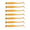Taiyu 7 Pack T-Tail Soft Plastic Fishing - 3.5in 1/8oz, Two-Tone, Lifelike Soft Worm for Fishing