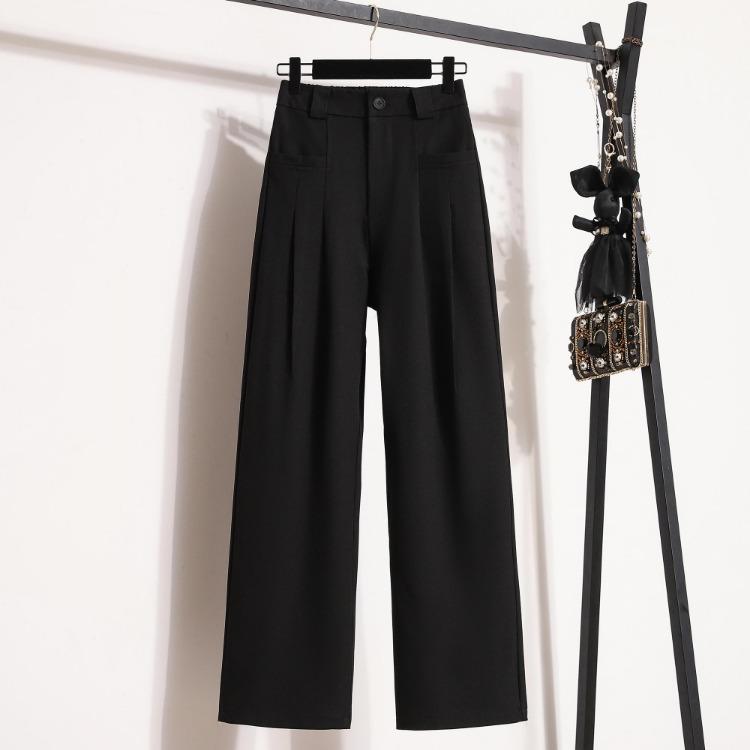 New Women Autumn Casual High Waist Wide Leg Harem Pants Plus Size Loose Long Pants Solid Color 5XL