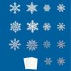 50 Piezas Decoración de Recortes de Copos de Nieve con Tema Invernal para Exhibiciones de Pared de Festivales