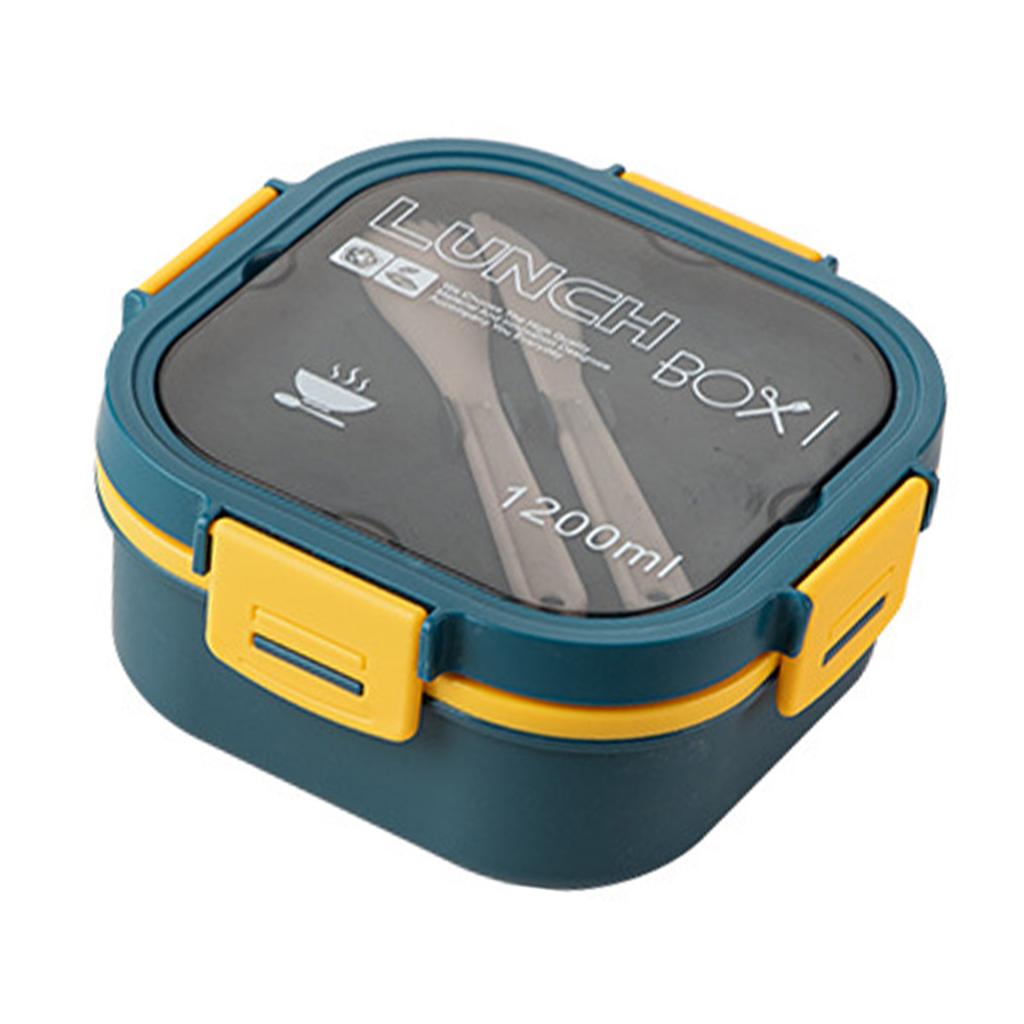 2 Schicht Plastik Salat Lunchbox Mikrowellengeeignet Salat Lunchbehälter Tragbar Obst Fettreduzierend