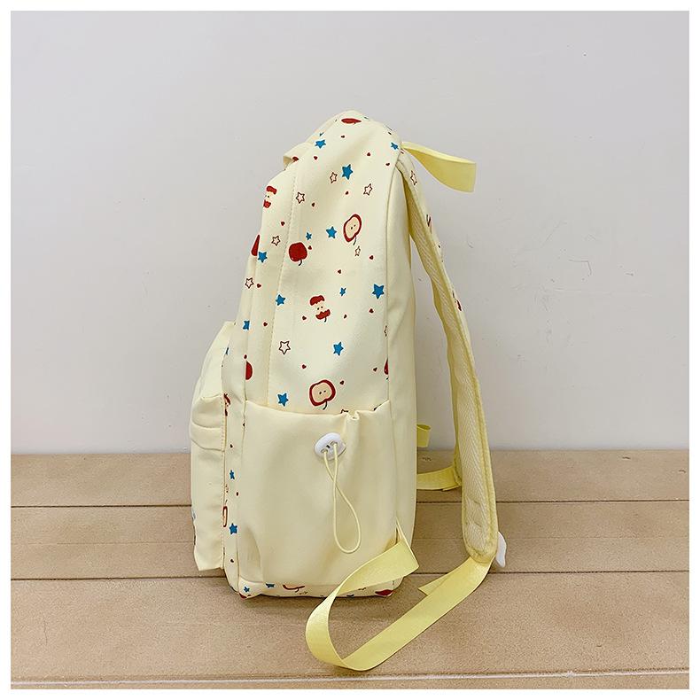 Fruit Print Backpack for Girls, Casual Student School Bag, Lightweight Shoulder Backpack for Middle High School