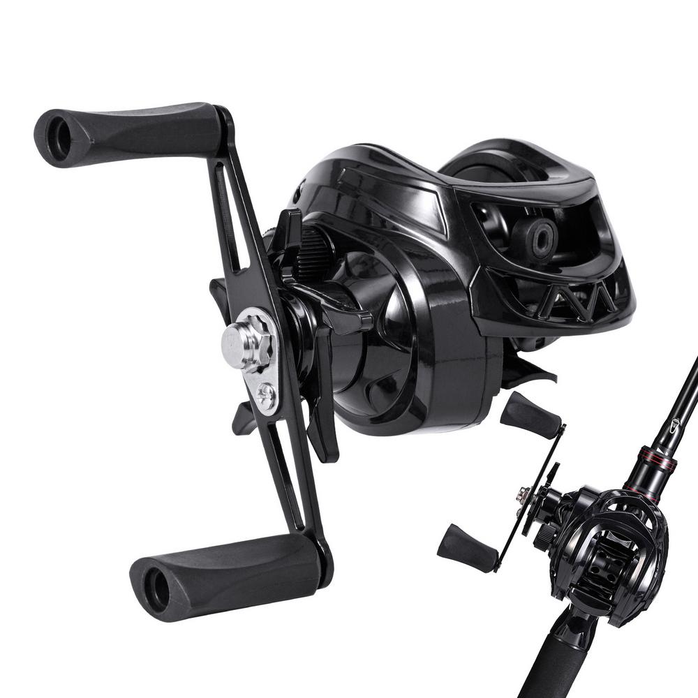 

Black Baitcaster Reel Portable Black Fishing Reel Lightweight Fishing Accessories User Friendly Fishing Reel For Fishing