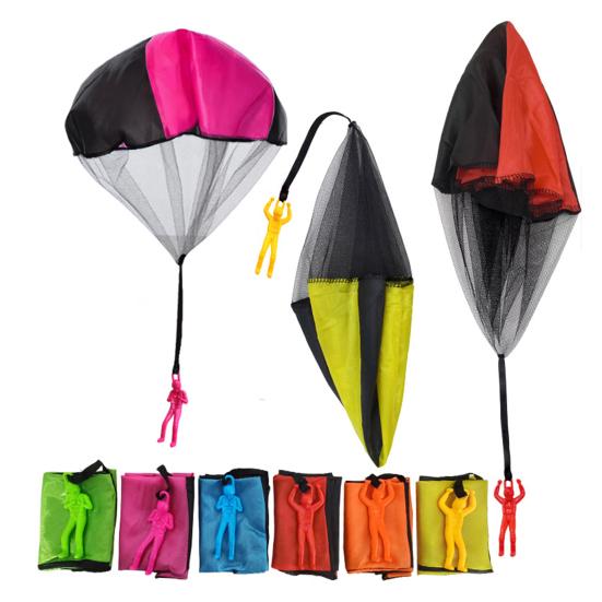 Fallschirmspielzeug mit Soldatenfigur Verwicklungsfreier Kinderfallschirm für das Spielen im Freien Fördert Hand-Auge-Koordination Einfach zu werfen und zu fangen Fallschirmspielzeug