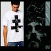 Gothic Christ T-Shirt Russian Orthodox Cross Crown of Torns Impaled On Head Tee