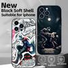 BEASTARS Telefoonhoesje Voor iPhone17 16 16e 15 14 13 12 11 Plus Mini Pro Max Zwart Zacht Schokbestendig Hoesje