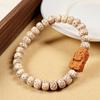 Sandalwood Star & Moon Bead Bracelet: Women's Buddhist Rosary with Dakini Lhamo Accessories