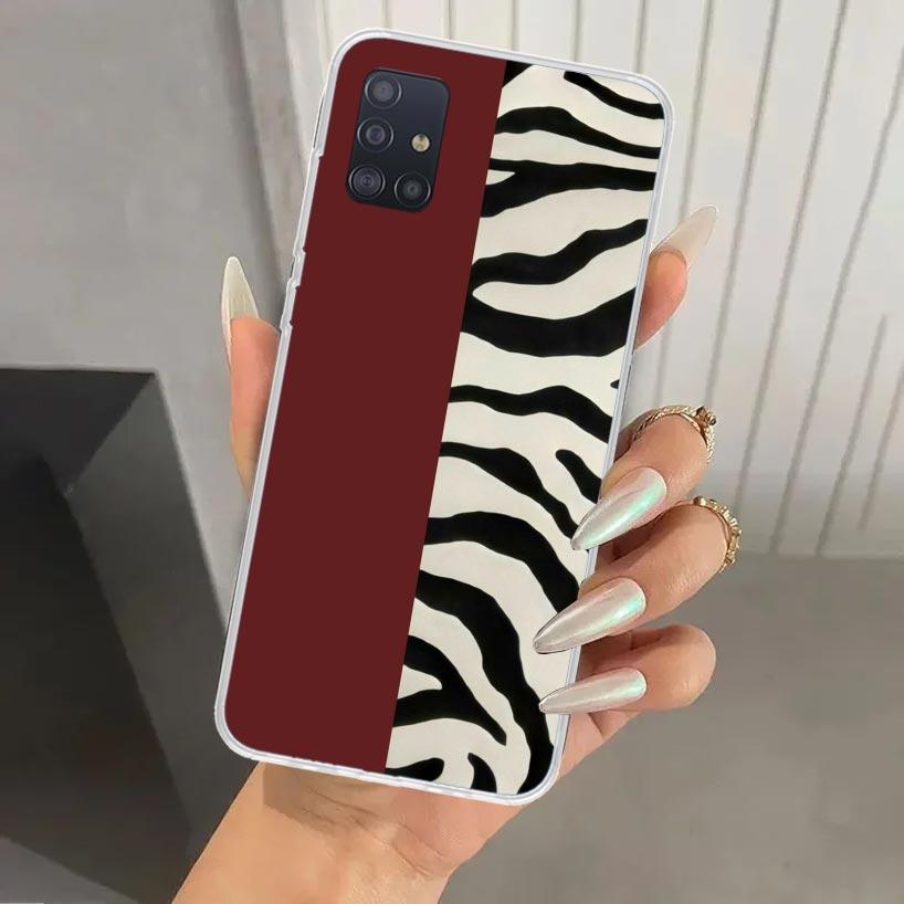 Leopard Print Phone Case for Samsung Galaxy A52 A32 A22 A12 A02S A50S A30S A10S Note 20 Ultra 10 Plus S10 A31 A20 A71 A72 Galaxy