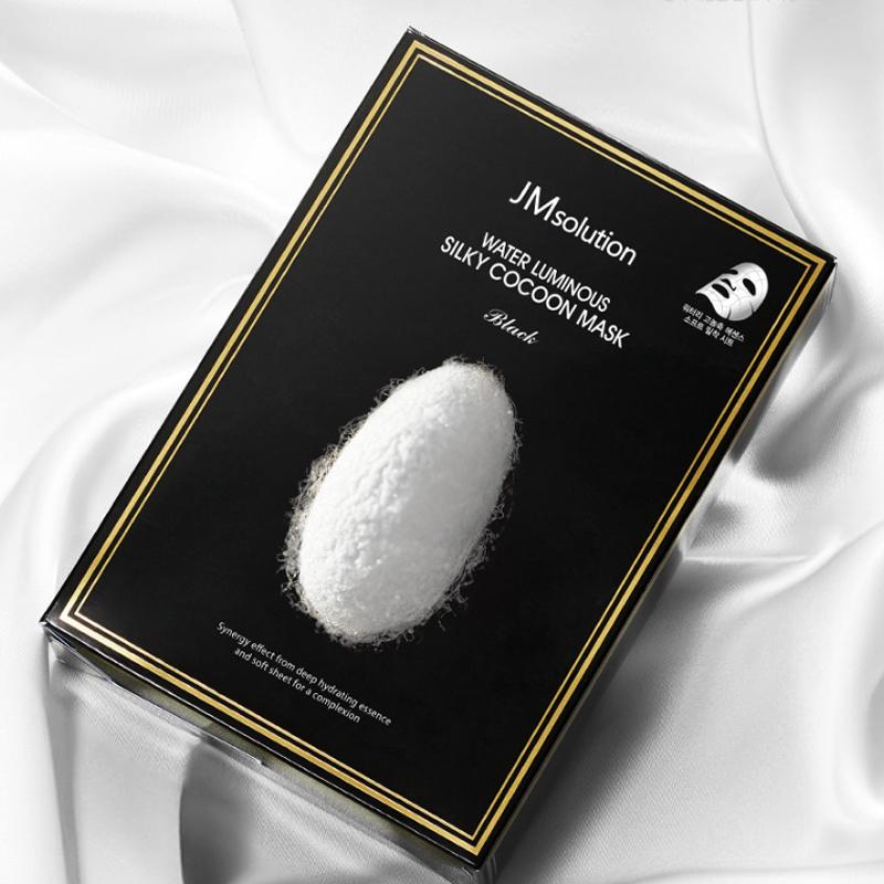 JM Solution Masque Cocon Soyeux Lumineux à l'Eau Noir 10 Pièces