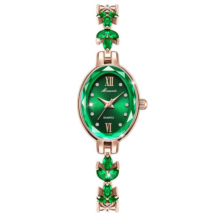 Fashion Leaf Ladies Quartz Watch With Jewelry Clasp For Gift Women