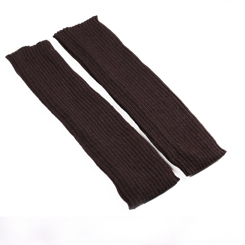 Winter Warm Knitted Leg Warmers Loose Style Lady Boot Knee Stockings Leggings Warm Boots Leg Punk Solid Black Cool Long Socks