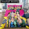 JoJolion Adventure Bedding Set Single Twin Full Queen King Size Bed Set Adult Boys Bedroom Anime Printed Bedding Gift