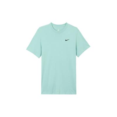 Camiseta Confortável Minimalista Marca Pequeno Logotipo Bordado Respirável Casual Esportiva Gola Careca Manga Curta Masculina Tops Azul-Claro BV0508-309