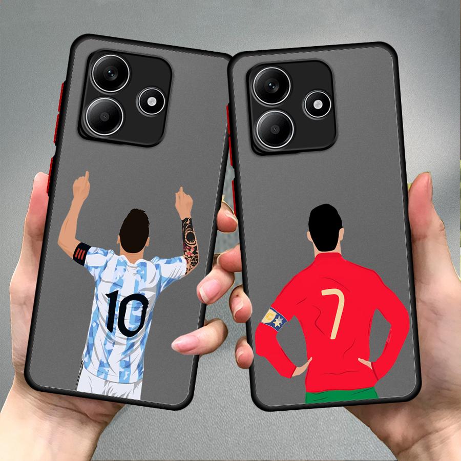FootBall Number 7 10 Case for Xiaomi Redmi Note 14 13 Pro Plus 13C 14C 9S 11 10 12 A4 Funda Back Phone Cover