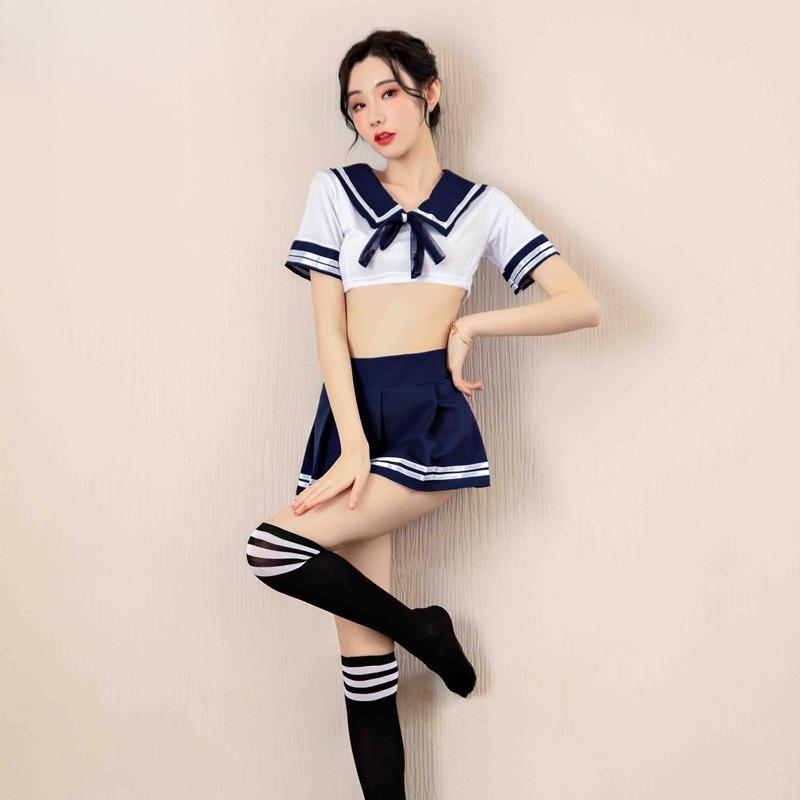 Erotic Lingerie Female Sexiness Passion Seduction Pajamas Plus Size Uniform Role-playing Student Nurse Uniform Seduction Set