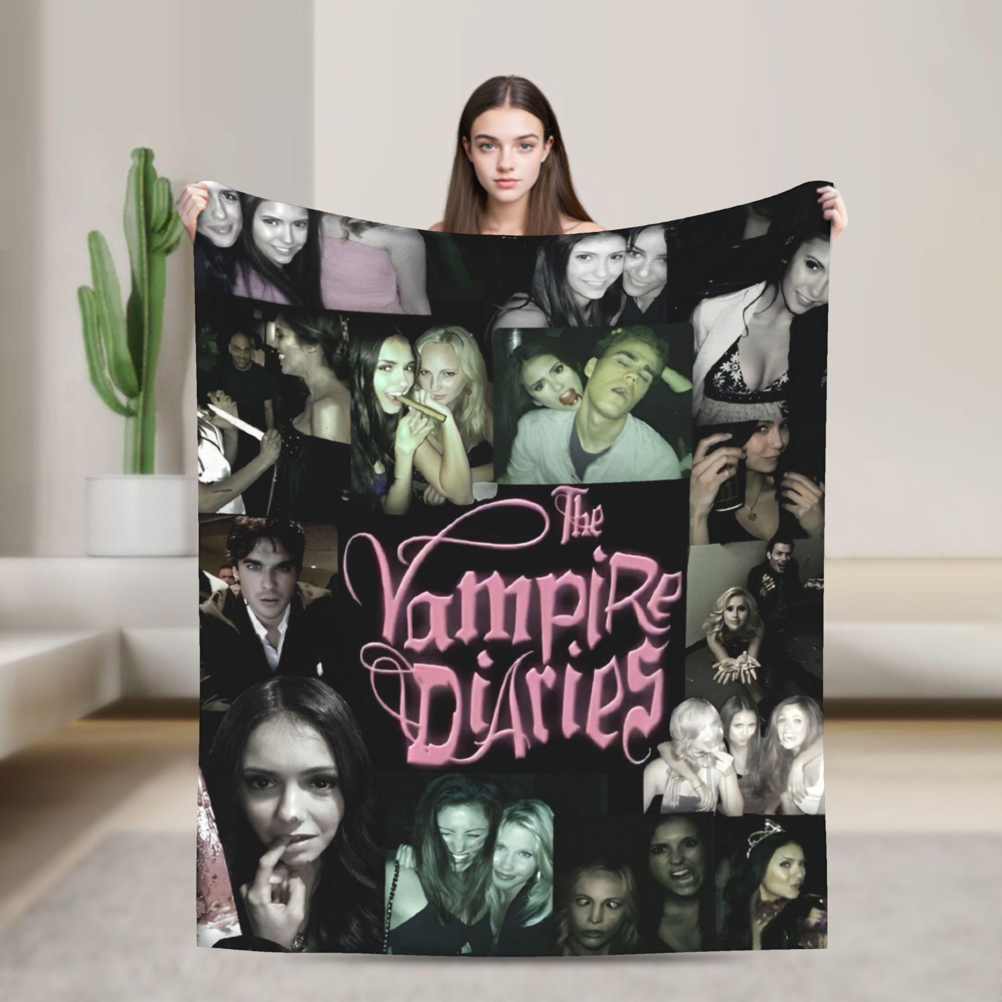 

The Vampire Diaries Damon salvatore Blanket Print Plush Throw Blanket For Home Decor Travel Office Flannel Bedspread Bed Cover 75x90cm