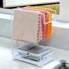 Küchenspültuch-Aufbewahrungsregal Platzsparendes Spülbecken-Schwamm-Abtropfgestell Wandmontiert mit abnehmbarer Abtropfschale