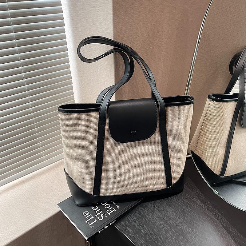 Piece for Travel, Casual Large-capacity Women's Bag, Fashionable Shoulder Bag, Work Clothing Bag, Canvas Versatile Tote Bag