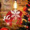 Christmas Ornament Gift Ideas Sheep Hanging with Snowflake Decor, 2D Flat Acrylic Pendant Festive for Family Rope Holiday Tree Party Supplies Home And