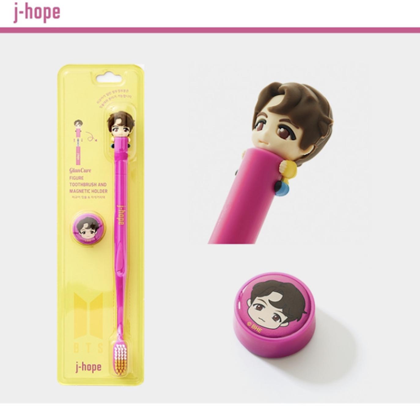 

Набор магнитных держателей для зубных щеток с фигуркой персонажа BTS J-hope