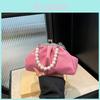 Pu Cloud Bag For Women With Simulated Pearl Chain Decoration For Casual Daily Use